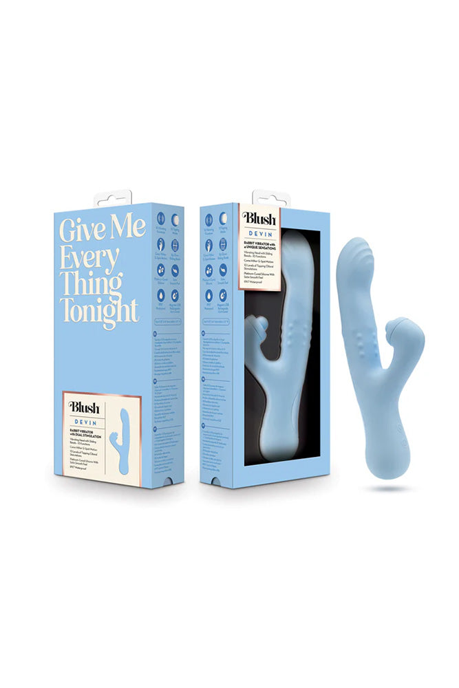Blush Novelties - Devin Rabbit Vibrator With Sliding Beads - Stag Shop