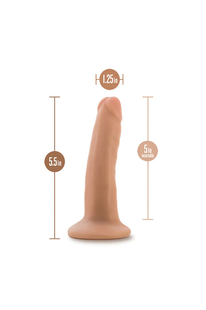 Blush Novelties - Dr. Skin Plus - 5" Triple Density Posable Dildo with Suction Cup - Beige - Stag Shop