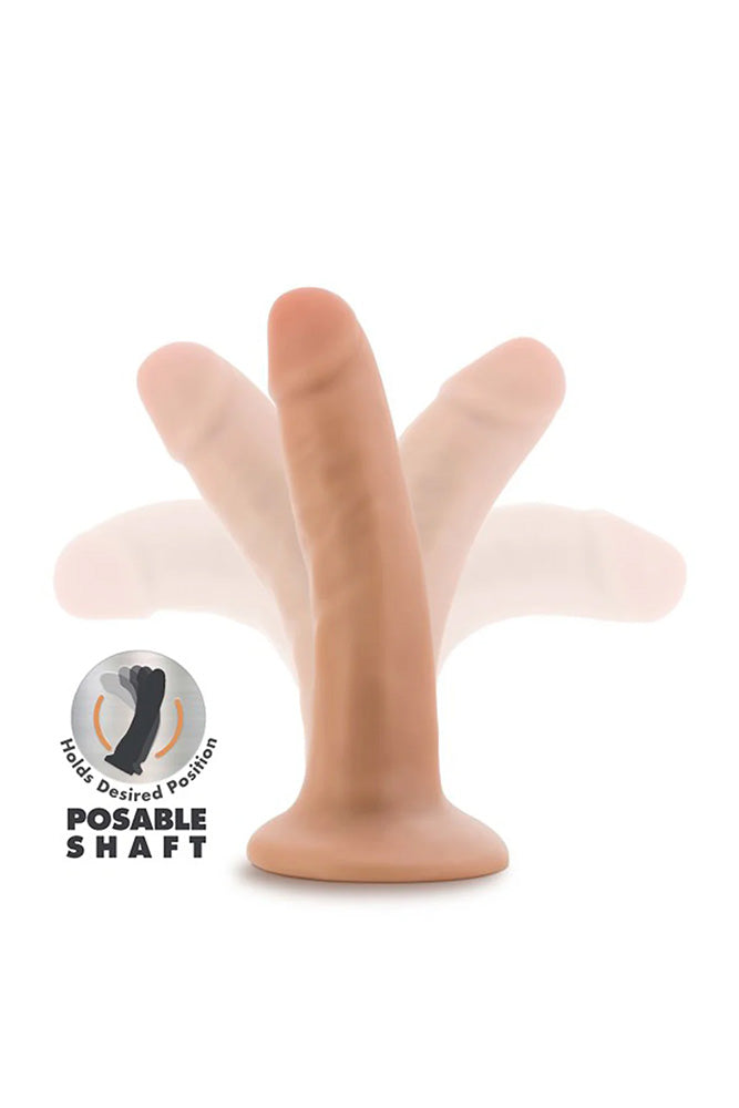 Blush Novelties - Dr. Skin Plus - 5" Triple Density Posable Dildo with Suction Cup - Beige - Stag Shop
