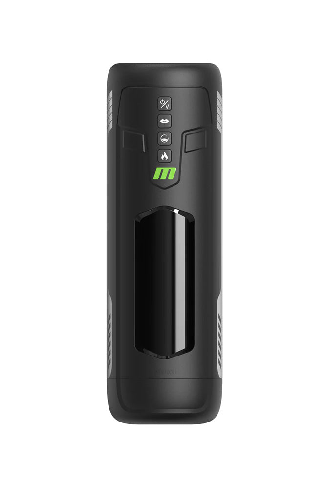 Blush Novelties - M for Men - Master Blaster Vibrating & Sucking Masturbator - Black/White - Stag Shop