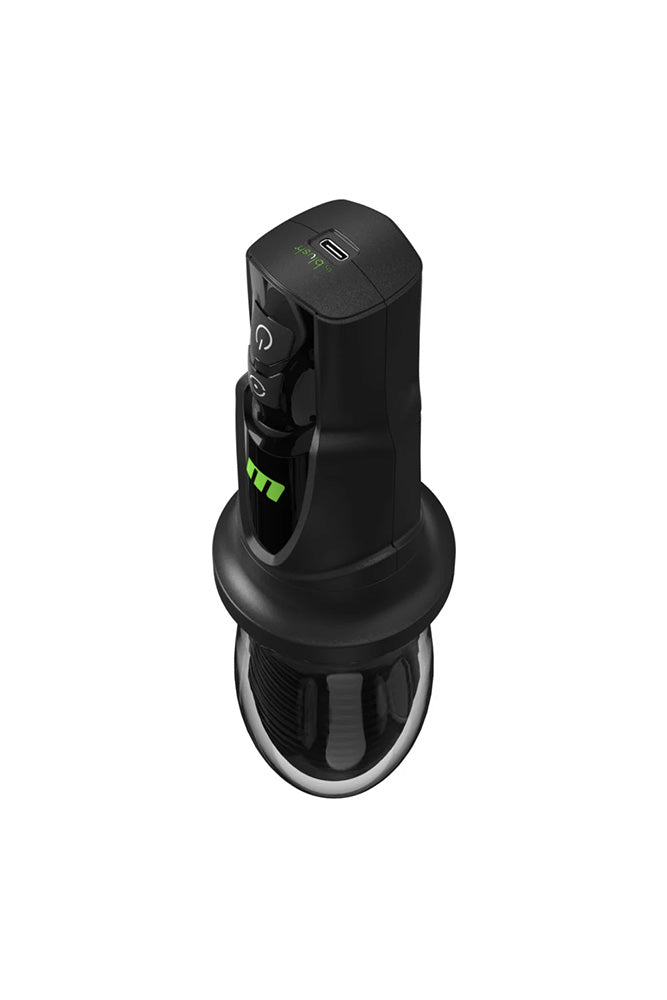 Blush Novelties - M for Men - 3rd Base Rotating & Vibrating Masturbator - Black - Stag Shop