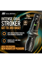 Blush Novelties - M for Men - 3rd Base Rotating & Vibrating Masturbator - Black - Stag Shop