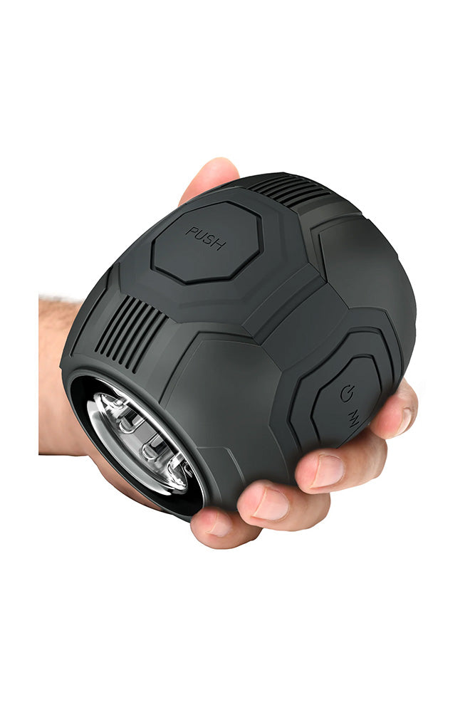Blush Novelties - M for Men - Dome X - Vibrating Automatic Masturbator - Black/Clear - Stag Shop