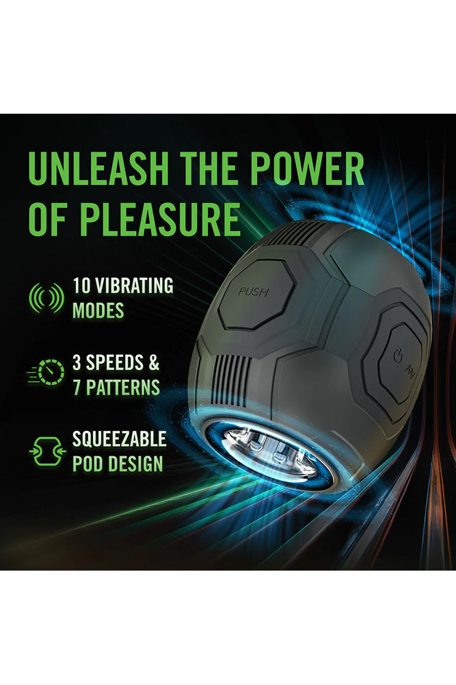 Blush Novelties - M for Men - Dome X - Vibrating Automatic Masturbator - Black/Clear - Stag Shop