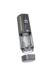 Blush Novelties - M for Men - Spin Master Pro Vibrating & Rotating Masturbator - Black/Clear - Stag Shop