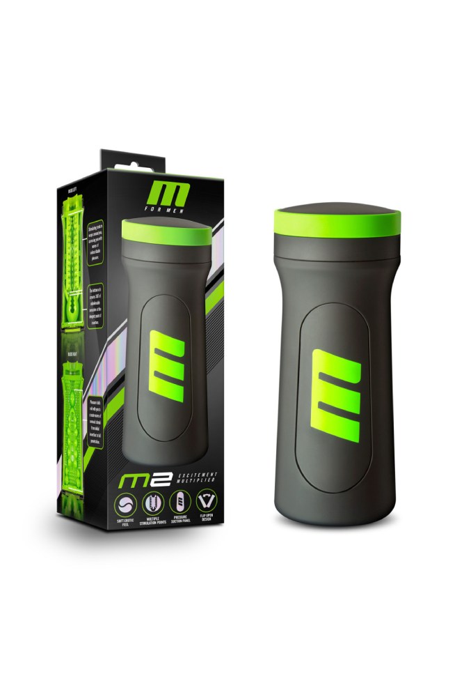 Blush Novelties - M for Men - M2 Superior Stroker - Black/Green - Stag Shop