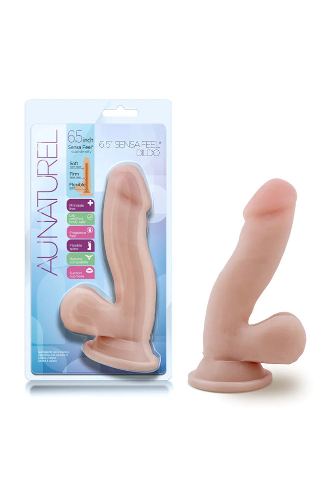 Blush Novelties - Au Naturel - 6.5 Inch Sensa Feel Dildo - Beige - Stag Shop