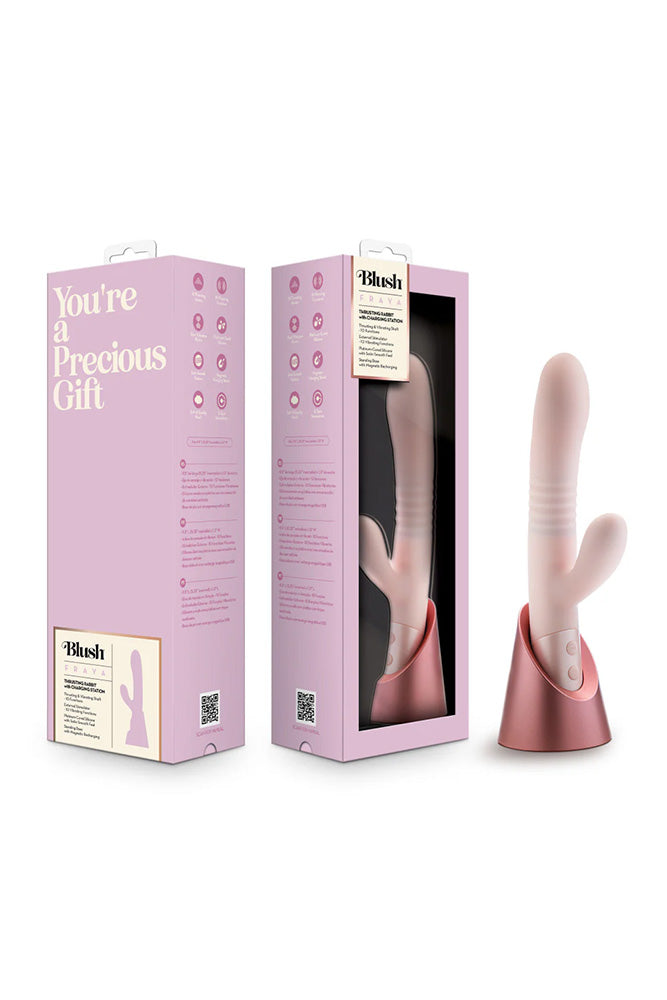 Blush Novelties - Fraya Thrusting Rabbit Vibrator - Pink - Stag Shop