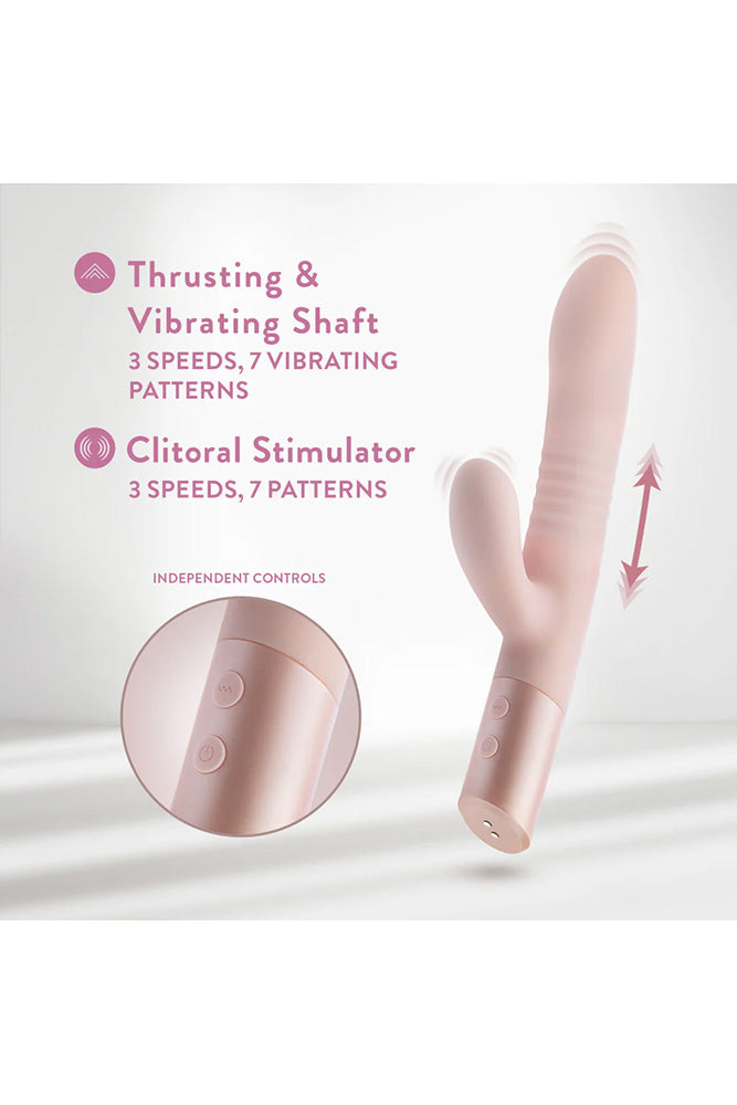 Blush Novelties - Fraya Thrusting Rabbit Vibrator - Pink - Stag Shop