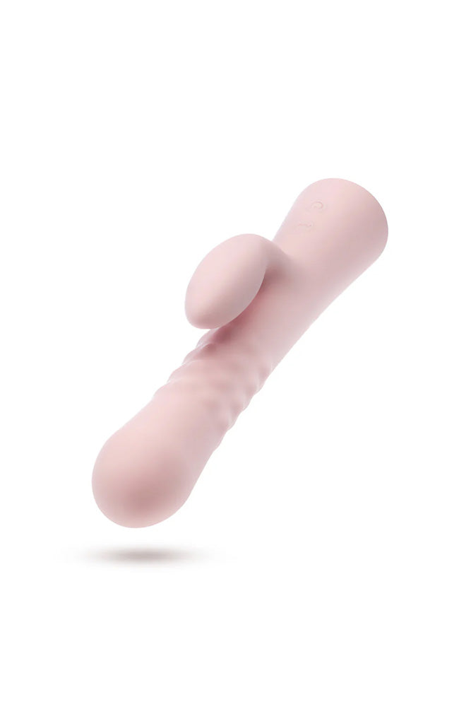 Blush Novelties - Jaymie Rabbit Vibrator With Pulsating Shaft - Pink - Stag Shop