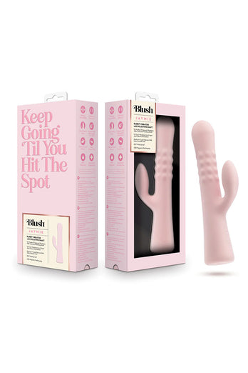 Blush Novelties - Jaymie Rabbit Vibrator With Pulsating Shaft - Pink - Stag Shop