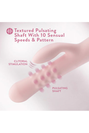 Blush Novelties - Jaymie Rabbit Vibrator With Pulsating Shaft - Pink - Stag Shop