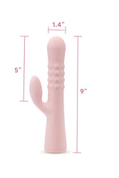 Blush Novelties - Jaymie Rabbit Vibrator With Pulsating Shaft - Pink - Stag Shop