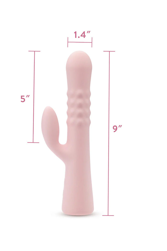 Blush Novelties - Jaymie Rabbit Vibrator With Pulsating Shaft - Pink - Stag Shop