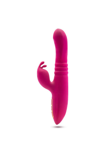 Blush Novelties - Kira Rabbit Vibrator With Gyration, Thrusting & Heating - Raspberry - Stag Shop