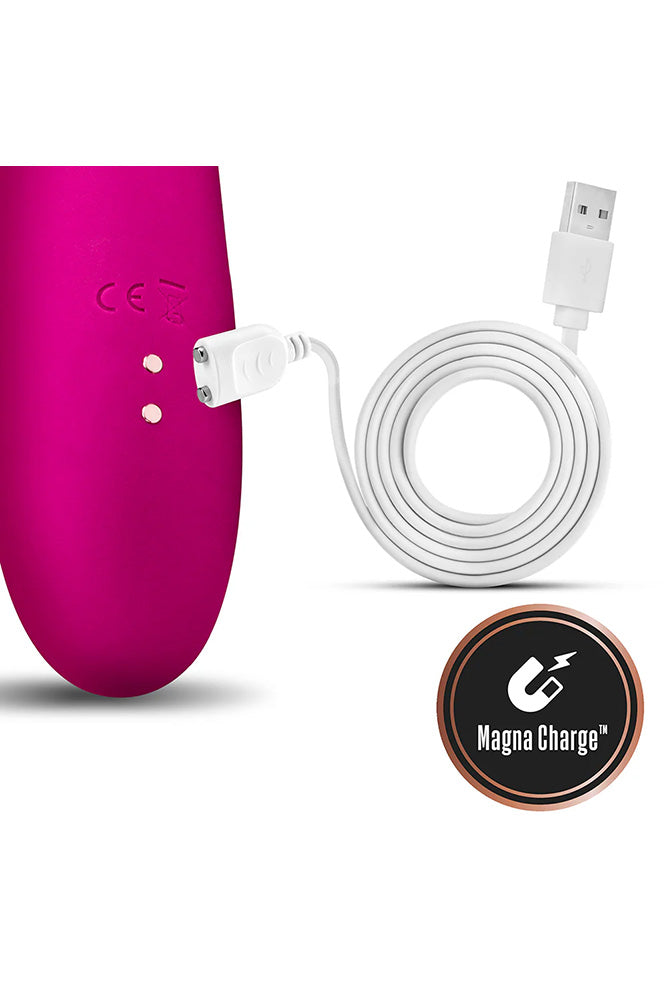 Blush Novelties - Kira Rabbit Vibrator With Gyration, Thrusting & Heating - Raspberry - Stag Shop