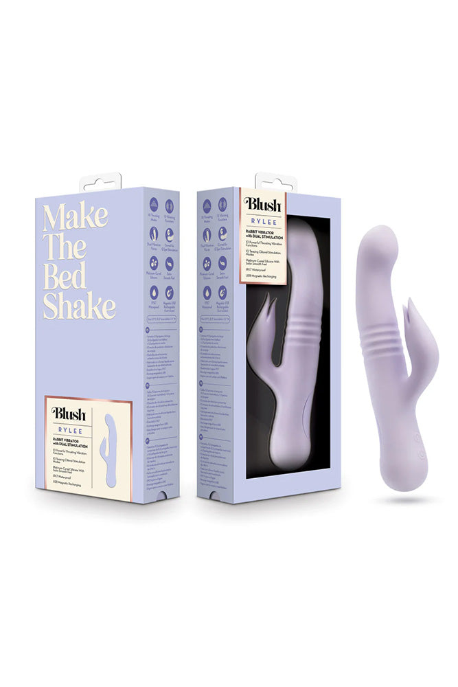 Blush Novelties - Rylee Thrusting Rabbit Vibrator - Lavender - Stag Shop