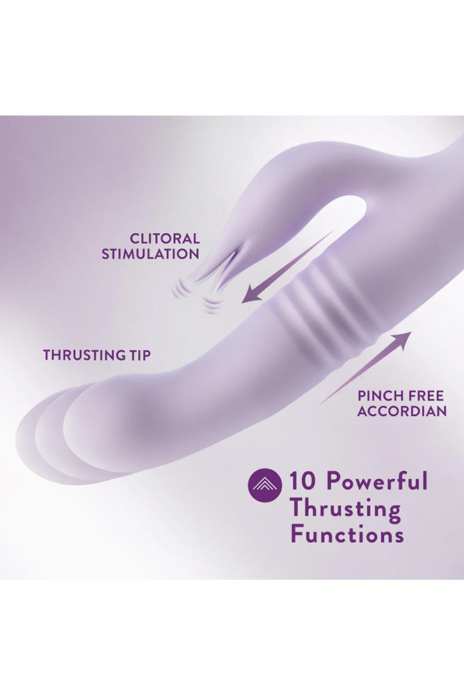 Blush Novelties - Rylee Thrusting Rabbit Vibrator - Lavender - Stag Shop