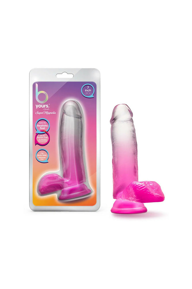 Blush Novelties - B Yours - Sugar Magnolia 7" Dildo With Balls - Stag Shop