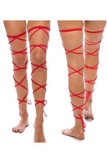 BodyZone - Tie Up Strappy Leg Garters - 1040 - Various Colors - Stag Shop