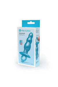 Thumbnail for b-Vibe - Butties - Bounce Beaded Silicone Anal Plug - Blue