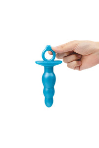 Thumbnail for b-Vibe - Butties - Bounce Beaded Silicone Anal Plug - Blue