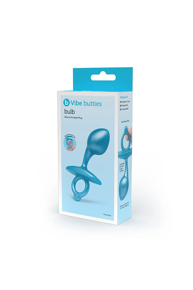 b-Vibe - Butties - Bulb Silicone Prostate Plug - Blue - Stag Shop
