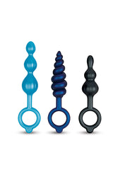 b-Vibe - Butties - Beaded Butties Bundle 3-Piece Anal Plug Set - Multicolour - Stag Shop