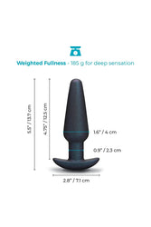 b-Vibe - Butties - Hefty Weighted Silicone Plug - Stag Shop