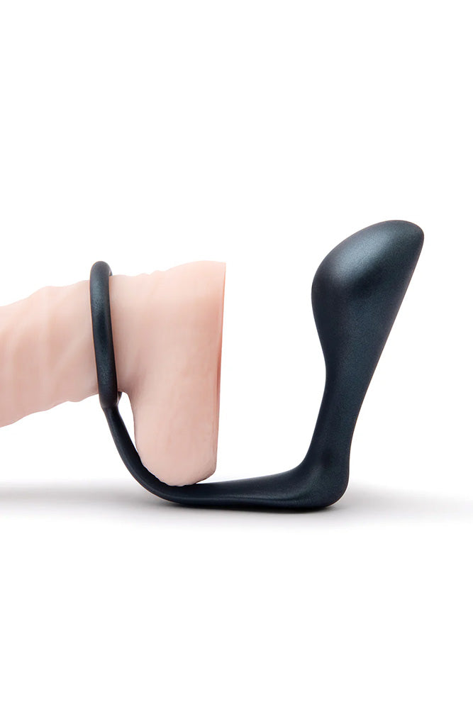 b-Vibe - Butties - Ringer Silicone C-Ring & Prostate Plug - Black - Stag Shop