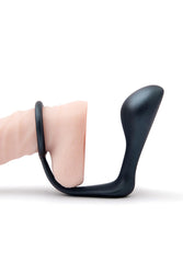b-Vibe - Butties - Ringer Silicone C-Ring & Prostate Plug - Black - Stag Shop