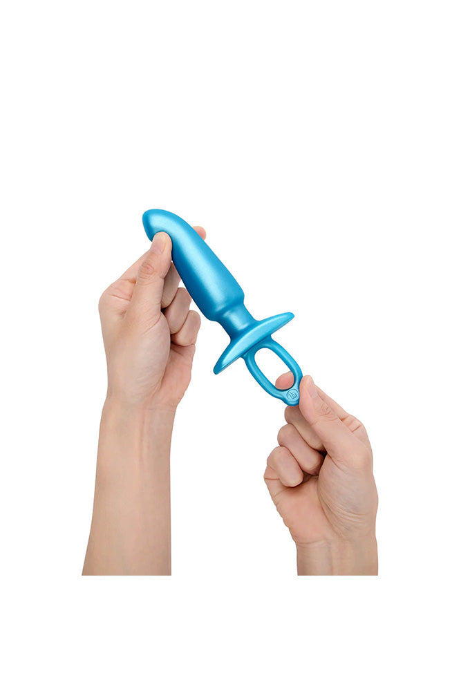 b-Vibe - Butties - Hither Silicone Prostate Plug - Blue - Stag Shop