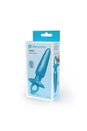 b-Vibe - Butties - Sleek Tapered Silicone Anal Plug - Blue - Stag Shop