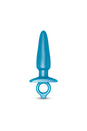 b-Vibe - Butties - Sleek Tapered Silicone Anal Plug - Blue - Stag Shop