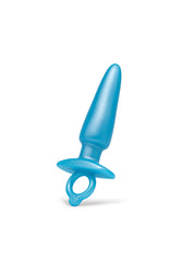 b-Vibe - Butties - Sleek Tapered Silicone Anal Plug - Blue - Stag Shop
