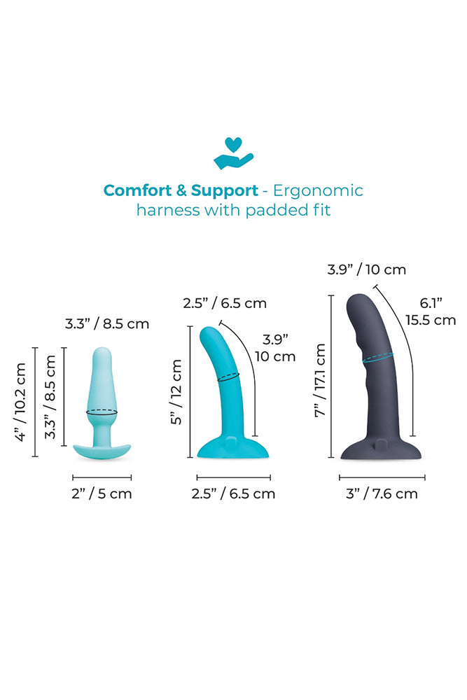 b-Vibe - Strap-It-On Anal Training Kit - Stag Shop