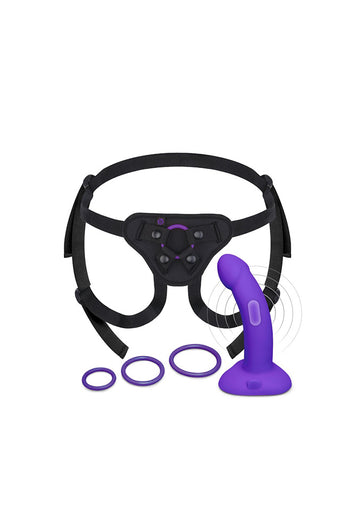 b-Vibe - Vibrating Curved Strap-On Kit - Stag Shop