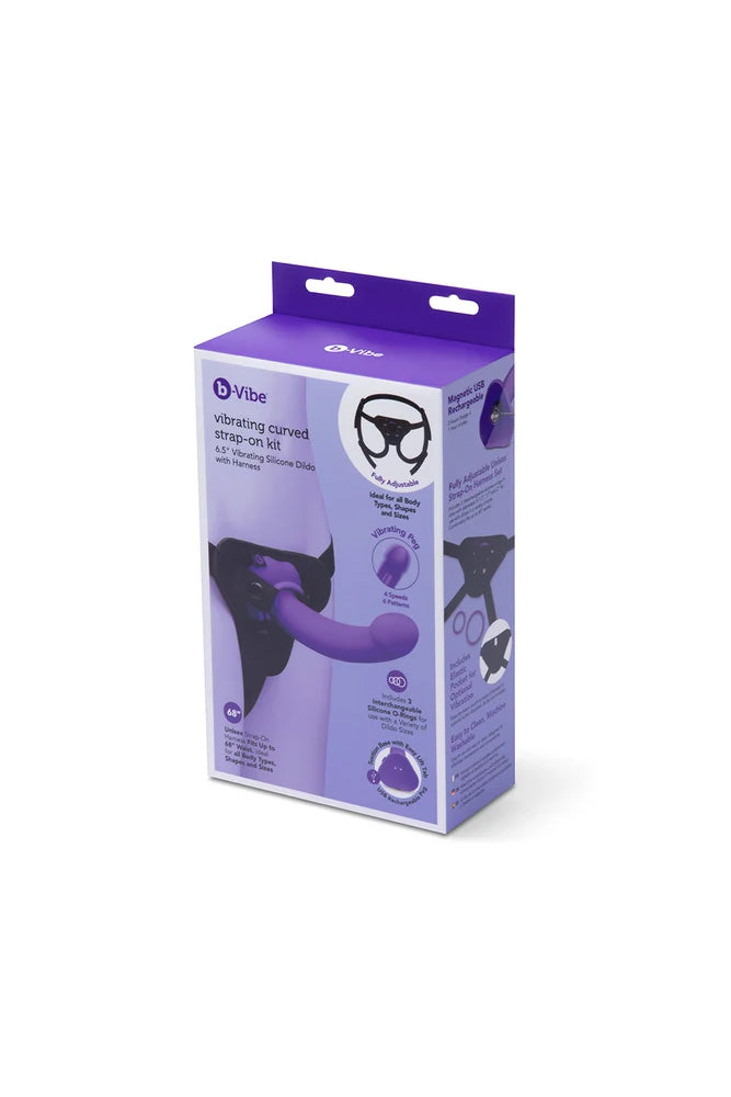 b-Vibe - Vibrating Curved Strap-On Kit - Stag Shop