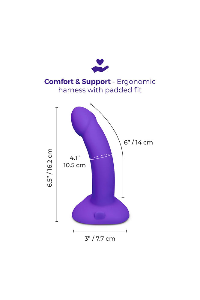 b-Vibe - Vibrating Curved Strap-On Kit - Stag Shop