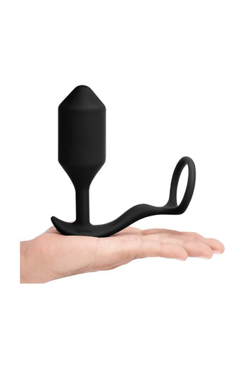 B-Vibe - Vibrating Snug & Tug XL Weighted Butt Plug & Cock Ring - Stag Shop