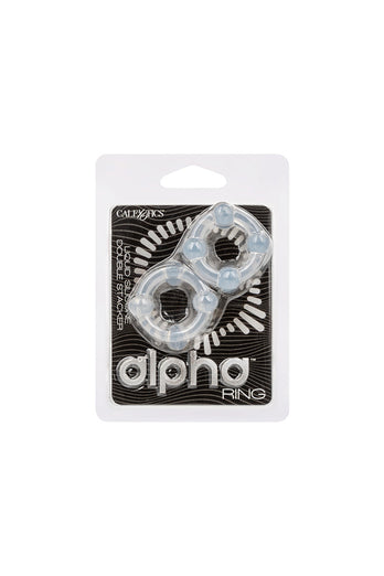Cal Exotics - Alpha - Liquid Silicone Double Stacker Rings - Stag Shop