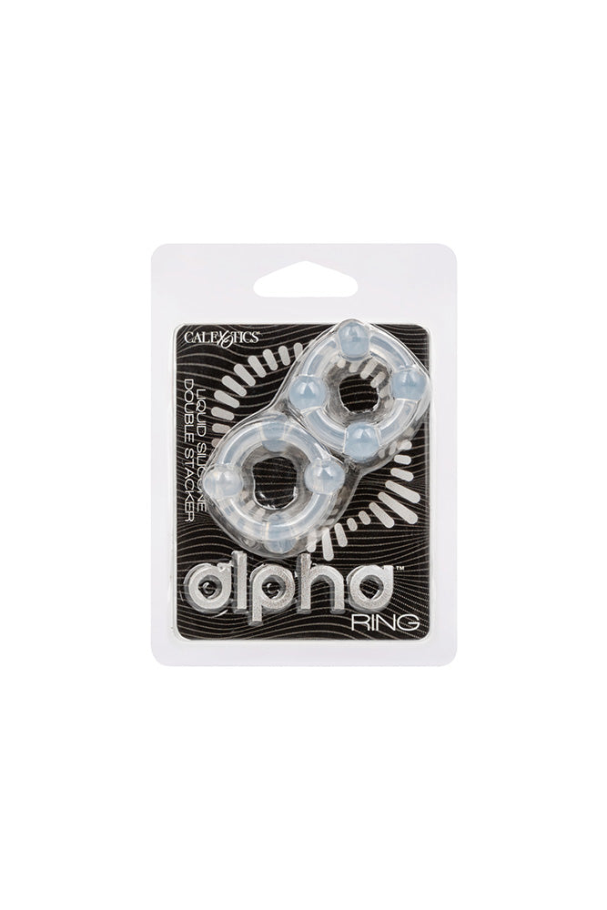 Cal Exotics - Alpha - Liquid Silicone Double Stacker Rings - Stag Shop