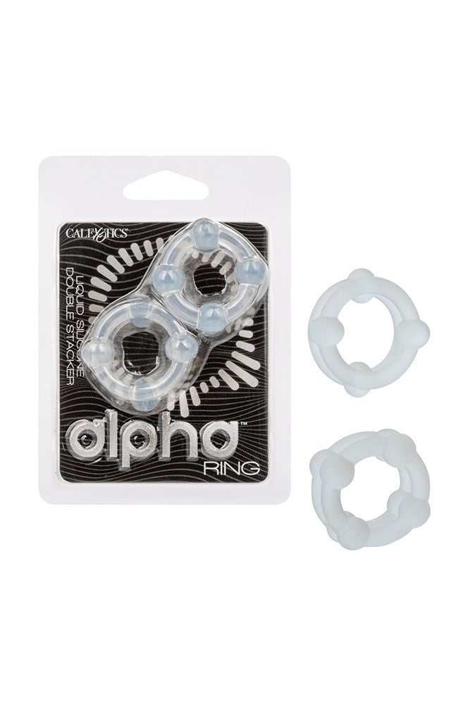 Cal Exotics - Alpha - Liquid Silicone Double Stacker Rings - Stag Shop