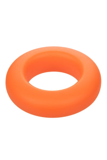 Cal Exotics - Alpha - Liquid Silicone Prolong Large Cock Ring - Orange - Stag Shop