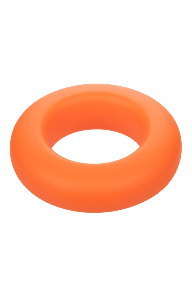 Cal Exotics - Alpha - Liquid Silicone Prolong Large Cock Ring - Orange - Stag Shop
