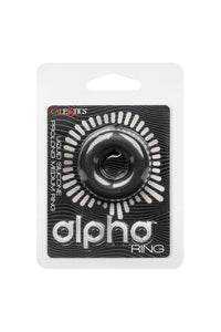 Thumbnail for Cal Exotics - Alpha - Liquid Silicone Prolong Medium Cock Ring - Black - Stag Shop