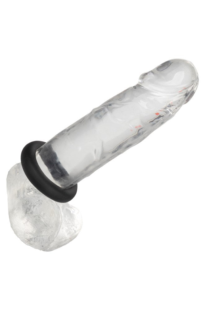 Cal Exotics - Alpha - Liquid Silicone Prolong Medium Cock Ring - Black - Stag Shop