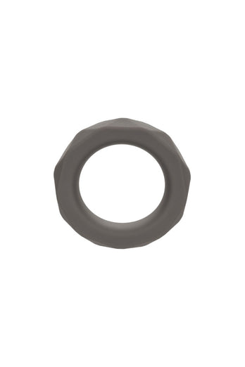 Cal Exotics - Alpha - Liquid Silicone Prolong Prismatic Cock Ring - Grey - Stag Shop