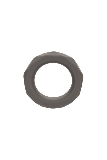 Cal Exotics - Alpha - Liquid Silicone Prolong Prismatic Cock Ring - Grey - Stag Shop