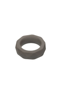 Thumbnail for Cal Exotics - Alpha - Liquid Silicone Prolong Prismatic Cock Ring - Grey - Stag Shop